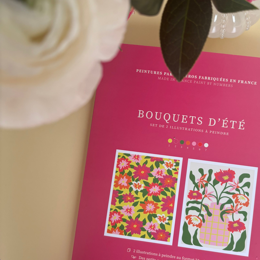 Kit peinture par numéros - Bouquets d'été | Duo 24x30cm