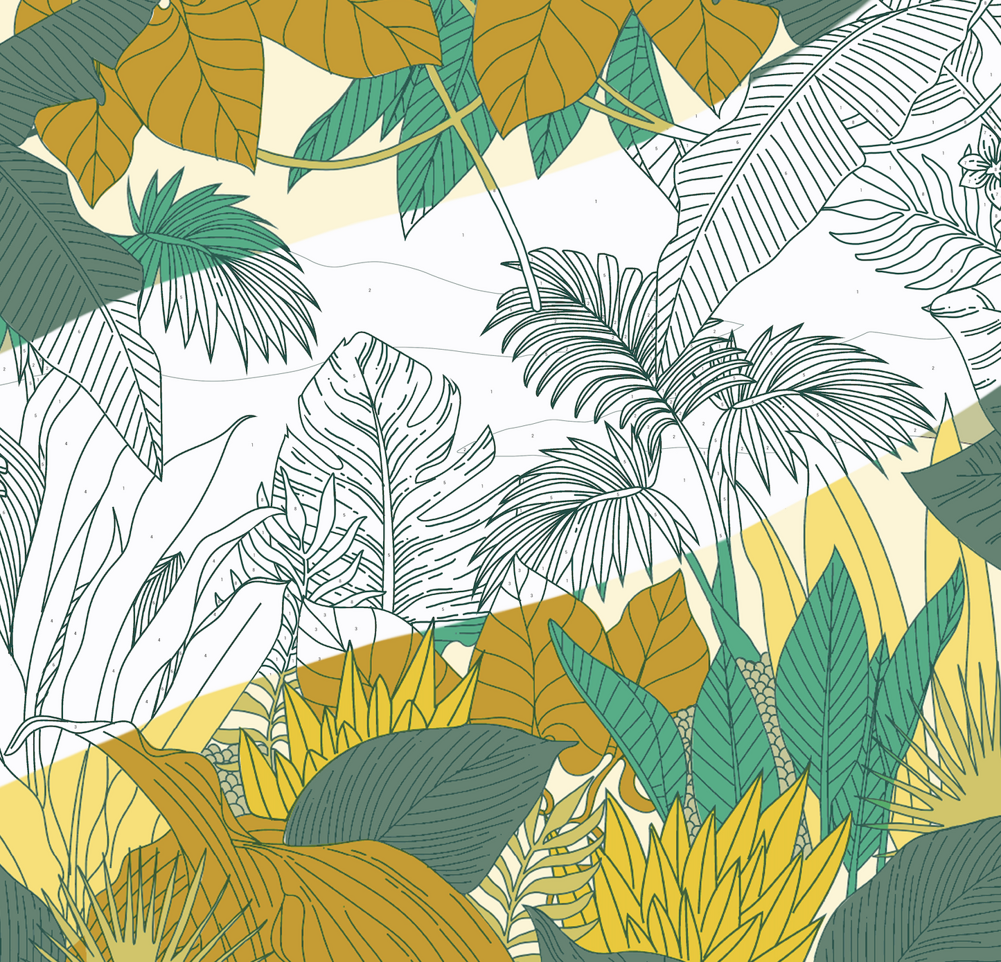 Kit peinture par numéros - Dans la jungle | 40x60cm