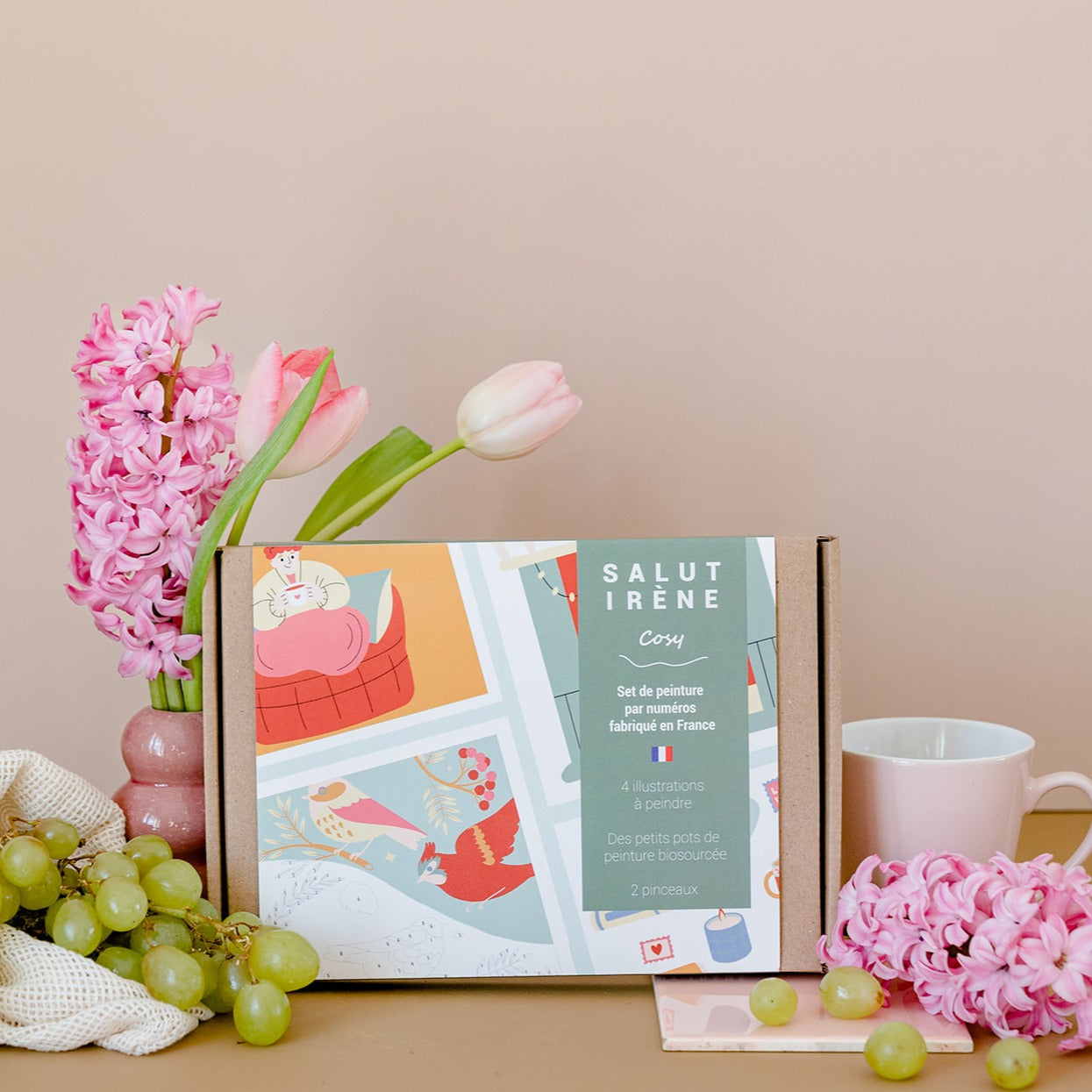 Cartes à peindre par numéros - Cosy| 4 cartes
