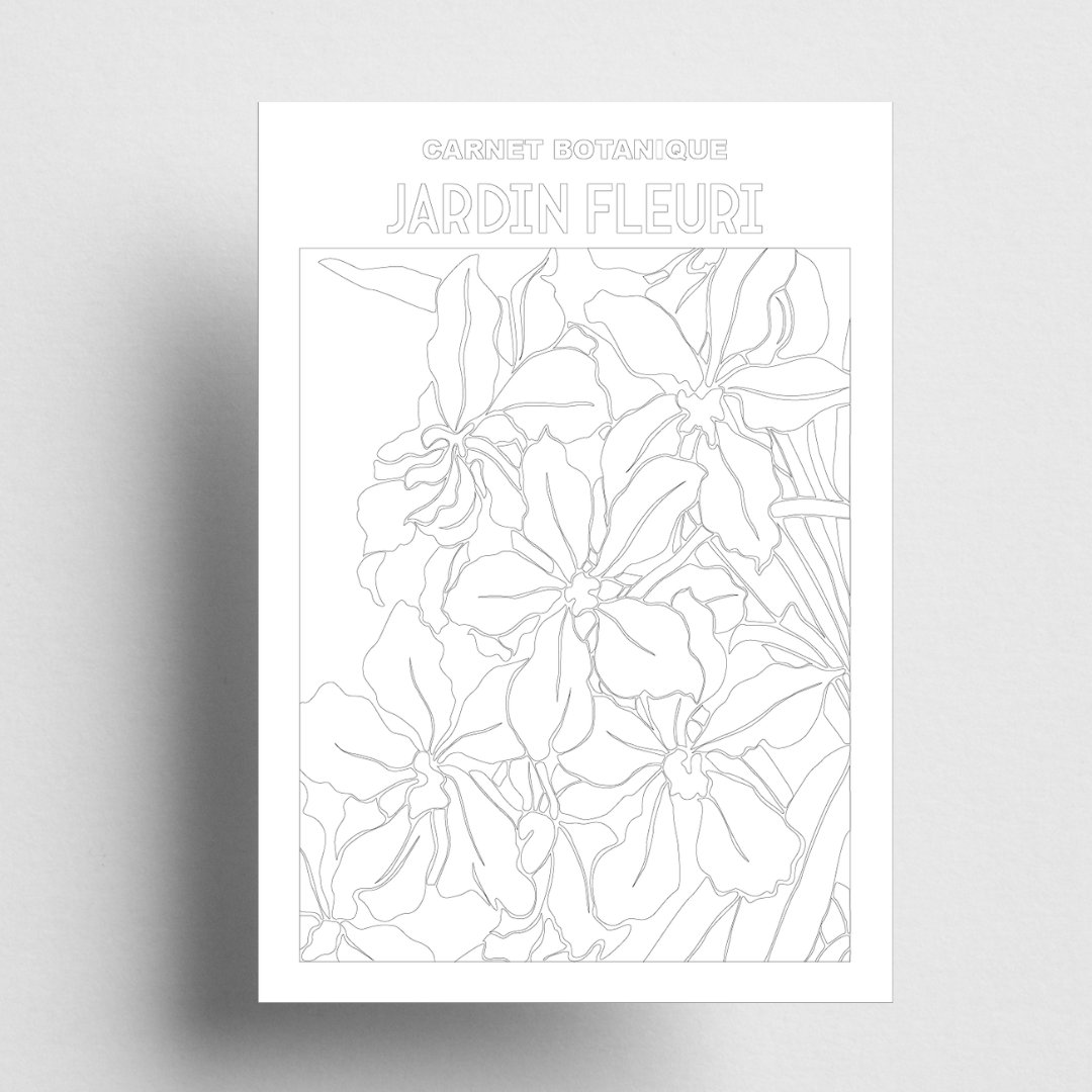 Grande affiche à colorier - Jardin fleuri | 30x40cm