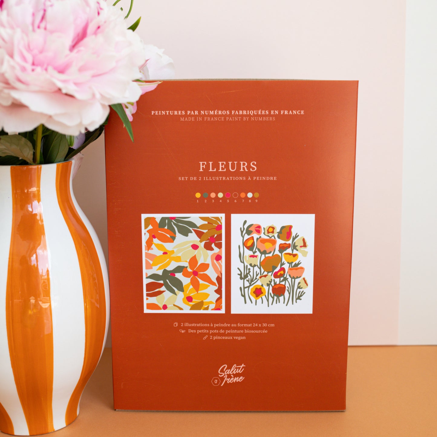 Kit peinture par numéros - Fleurs | Duo 24x30cm